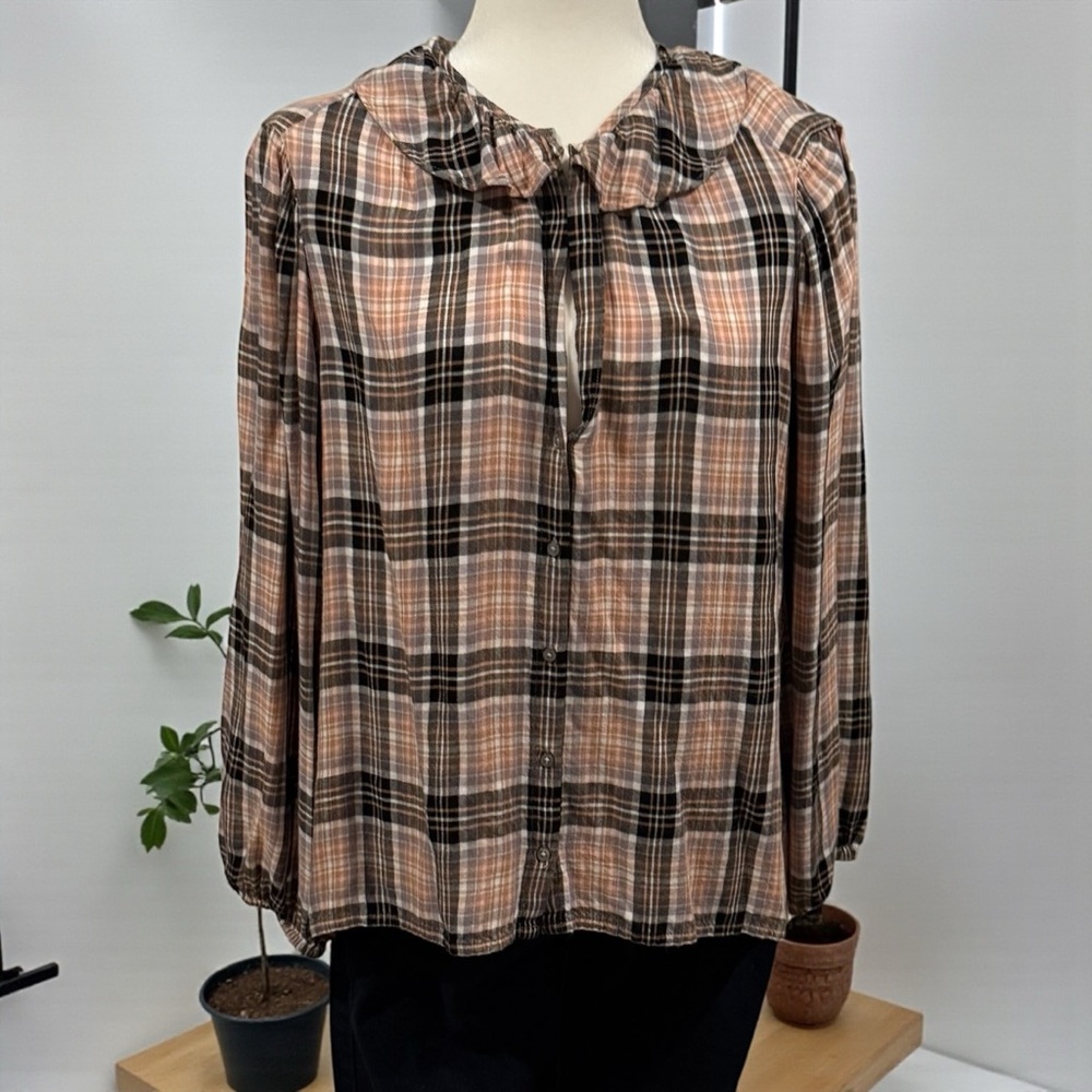 Boho Style J. Crew plaid flannel shirt - Picture 10 of 10